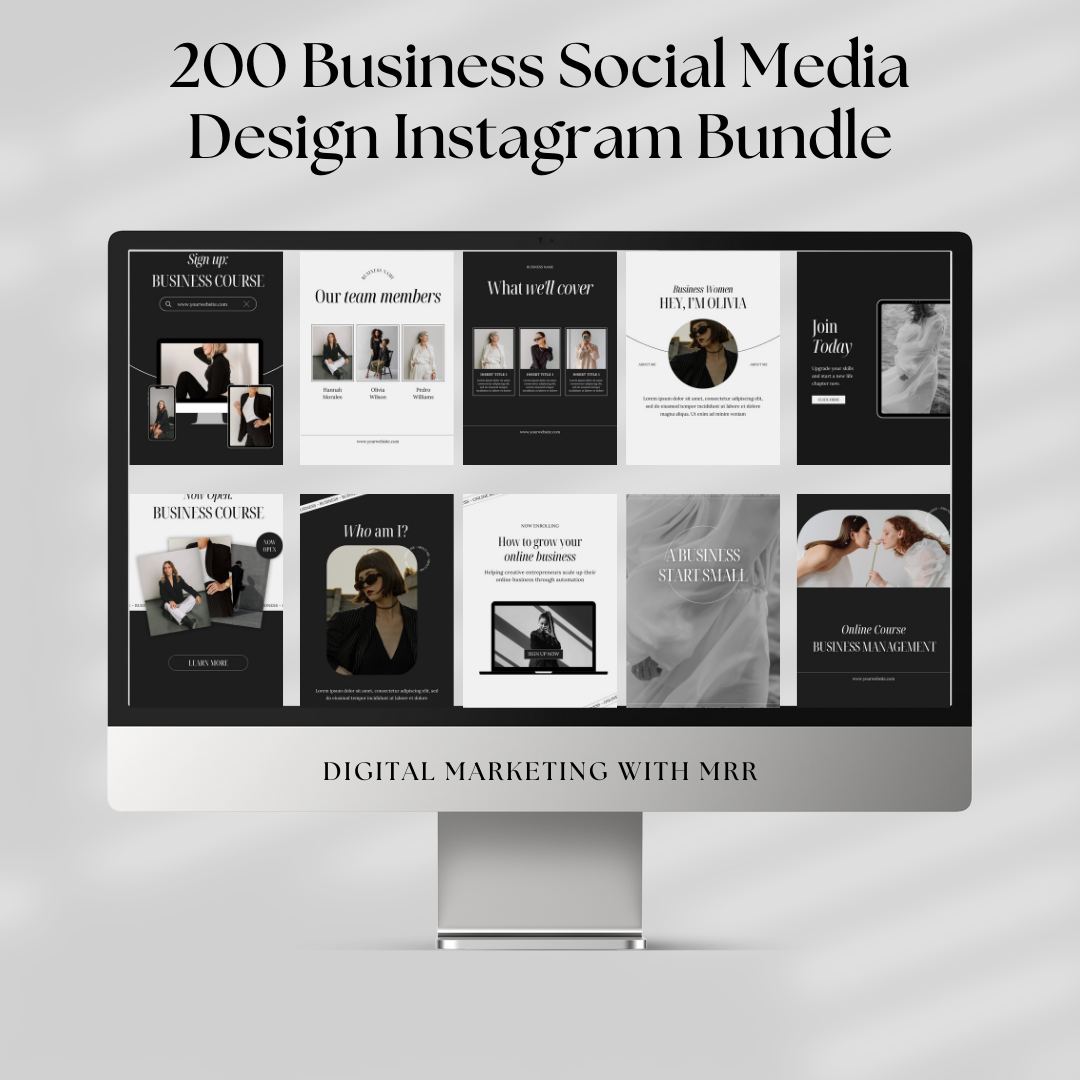 200 Business Social Media Design Instagram Bundle