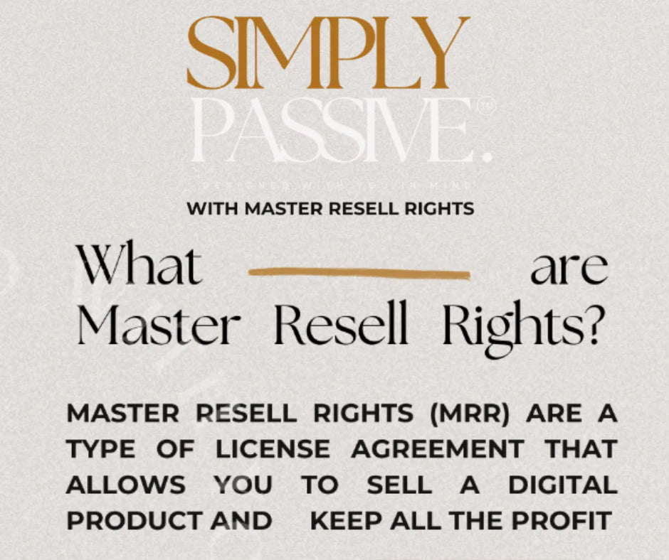 Simply Passive For Beginners Into Digital Marketing with MRR