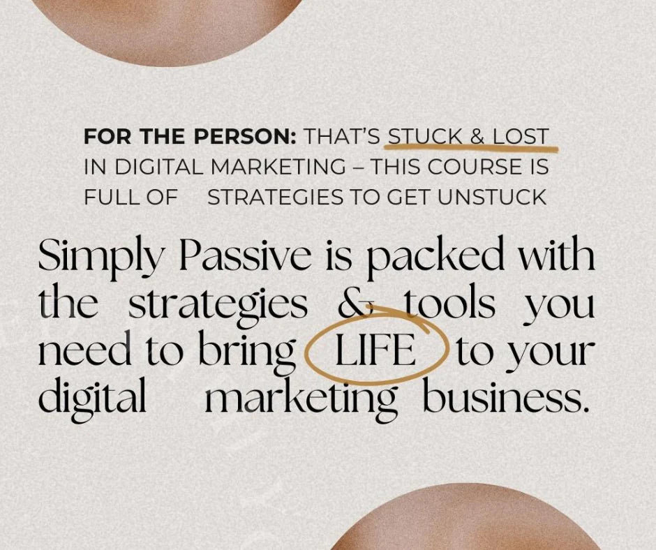 Simply Passive For Beginners Into Digital Marketing with MRR