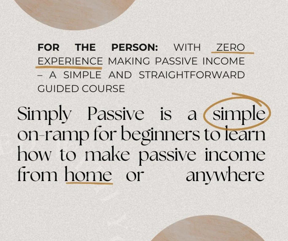 Simply Passive For Beginners Into Digital Marketing with MRR