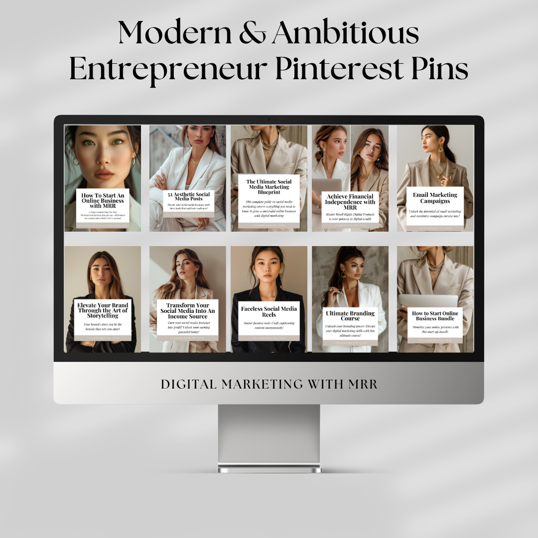 Modern & Ambitious Entrepreneur Pinterest Pins